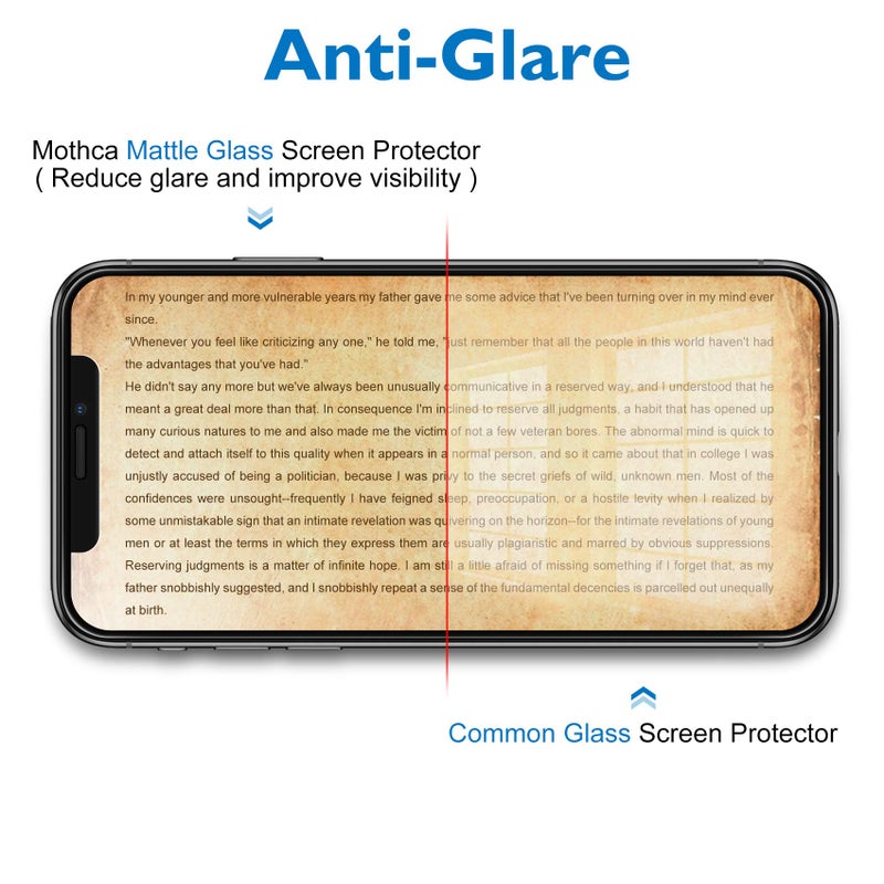 Mothca Matte Glass Screen Protector for iPhone 11/iPhone XR Anti-Glare & Anti-Fingerprint Tempered Glass Clear Film Full Screen Case Friendly Easy Install Bubble Free foriPhone 11/XR - Smooth as Silk - Image 4